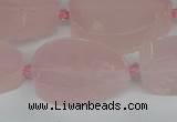 CNG5705 15.5 inches 22*30mm - 28*35mm freeform rose quartz beads