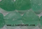 CNG575 15.5 inches 16*18mm nuggets green fluorite gemstone beads