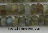 CNG5752 15.5 inches 6*9mm faceted nuggets labradorite beads