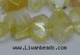 CNG5772 15.5 inches 12*16mm - 15*20mm faceted freeform citrine beads