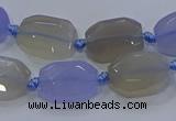 CNG5776 10*14mm - 12*16mm faceted freeform blue lace agate beads