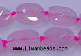 CNG5785 10*14mm - 12*16mm faceted freeform rose quartz beads