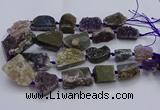 CNG5805 18*25mm - 28*40mm freeform druzy amethyst beads