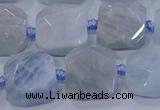 CNG5807 15.5 inches 10*12mm - 10*14mm faceted freeform aquamarine beads