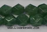 CNG5843 15.5 inches 14*15mm faceted nuggets green strawberry quartz beads