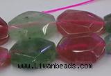 CNG5857 15*20mm - 20*25mm faceted freeform mixed strawberry quartz beads