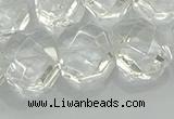 CNG5860 15.5 inches 8*12mm - 12*16mm faceted freeform white crystal beads