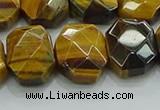 CNG5875 8*12mm - 12*16mm faceted freeform yellow tiger eye beads