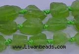 CNG5904 15.5 inches 4*6mm - 6*10mm nuggets rough olive quartz beads