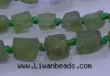 CNG5909 15.5 inches 4*6mm - 6*10mm nuggets rough green apatite beads