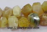 CNG5929 15.5 inches 10*14mm - 13*18mm faceted nuggets yellow opal beads