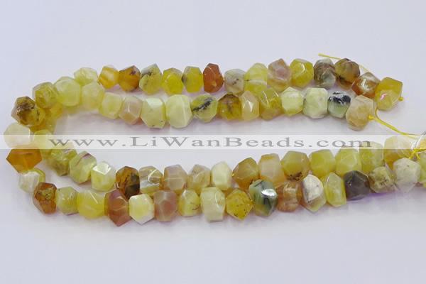 CNG5929 15.5 inches 10*14mm - 13*18mm faceted nuggets yellow opal beads