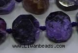 CNG5944 10*14mm - 12*16mm faceted freeform charoite beads