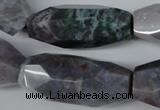 CNG600 13*28mm - 14*34mm faceted rice Indian agate nugget beads