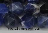 CNG6037 15.5 inches 12mm faceted nuggets sodalite gemstone beads