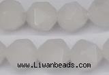 CNG6043 15.5 inches 12mm faceted nuggets white jade beads