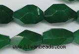 CNG605 14*22mm – 13*28mm faceted nuggets green aventurine beads