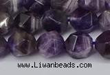 CNG6094 15.5 inches 8mm faceted nuggets dogtooth amethyst beads