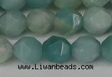 CNG6100 15.5 inches 8mm faceted nuggets amazonite gemstone beads