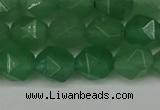 CNG6101 15.5 inches 8mm faceted nuggets green aventurine beads