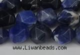 CNG6104 15.5 inches 8mm faceted nuggets sodalite gemstone beads