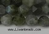 CNG6108 15.5 inches 8mm faceted nuggets labradorite beads