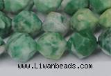 CNG6116 15.5 inches 8mm faceted nuggets Qinghai jade beads