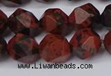 CNG6183 15.5 inches 10mm faceted nuggets mahogany obsidian beads