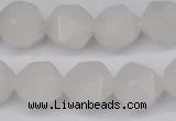 CNG6186 15.5 inches 10mm faceted nuggets white jade beads