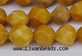 CNG6191 15.5 inches 10mm faceted nuggets yellow jade beads