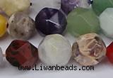 CNG6204 15.5 inches 10mm faceted nuggets mixed gemstone beads