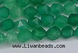 CNG6226 15.5 inches 6mm faceted nuggets green agate beads