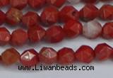 CNG6241 15.5 inches 6mm faceted nuggets red jasper beads