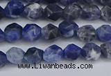 CNG6251 15.5 inches 6mm faceted nuggets sodalite beads wholesale