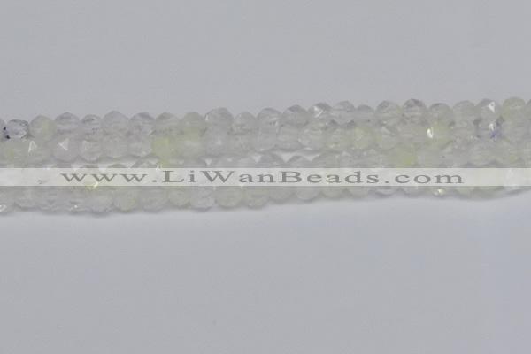 CNG6258 15.5 inches 6mm faceted nuggets green cherry quartz beads