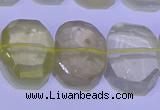 CNG6304 15.5 inches 13*18mm - 15*20mm faceted freeform lemon quartz beads