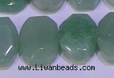 CNG6310 13*18mm - 15*20mm faceted freeform green aventurine beads