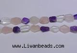 CNG6336 15.5 inches 14*18mm - 16*22mm freeform mixed quartz beads