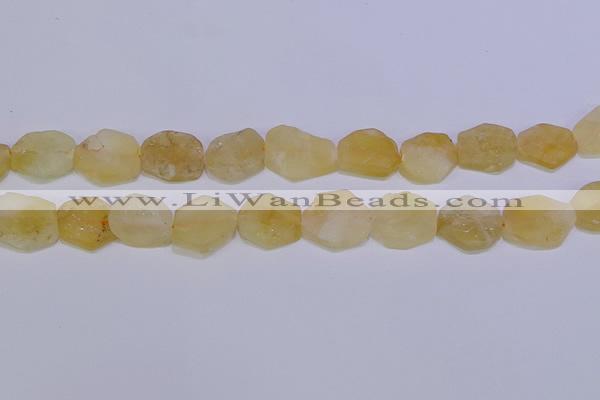 CNG6355 15.5 inches 14*18mm - 16*22mm freeform matte citrine beads