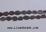 CNG6359 15.5 inches 14*18mm - 16*22mm freeform matte smoky quartz beads