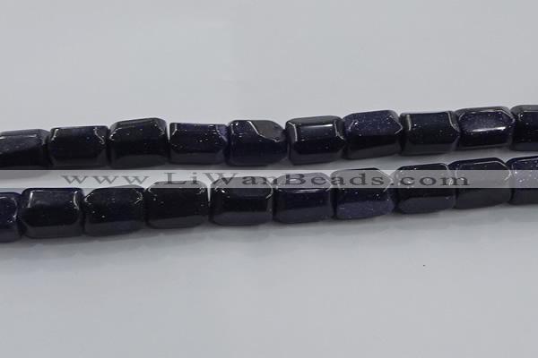 CNG6422 15.5 inches 15*20mm faceted nuggets blue goldstone beads