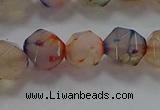 CNG6502 15.5 inches 10mm faceted nuggets agate beads wholesale