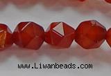 CNG6506 15.5 inches 10mm faceted nuggets red agate beads