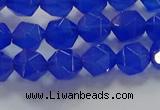 CNG6508 15.5 inches 6mm faceted nuggets blue agate beads