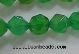 CNG6514 15.5 inches 10mm faceted nuggets green agate beads