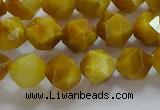 CNG6531 15.5 inches 8mm faceted nuggets golden tiger eye beads