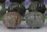 CNG6872 12*16mm - 13*18mm nuggets green rutilated quartz beads