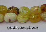 CNG6880 15.5 inches 8*12mm - 10*14mm nuggets yellow opal beads