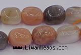 CNG6896 15.5 inches 8*12mm - 10*14mm nuggets mixed moonstone beads