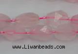 CNG6915 15.5 inches 8*12mm - 12*16mm faceted nuggets rose quartz beads